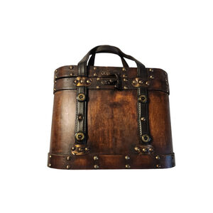 Steampunk wooden handbag